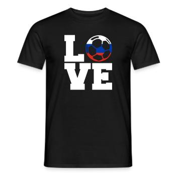 Football Amour Russie - T-shirt homme - noir - Devant - AI Model Male 178 light (178cm)