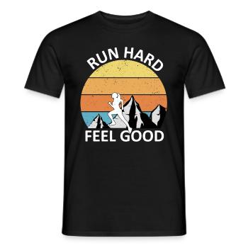 Trail Running - Männer T-Shirt - Schwarz - Vorne - AI Model Male 178 light (178cm)