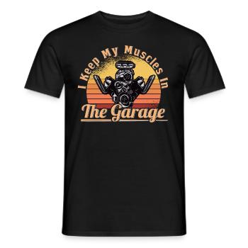 Muscel Car V8 Turbocompresseur Camion Voiture de course - T-shirt homme - noir - Devant - AI Model Male 178 light (178cm)