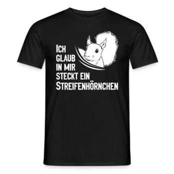 Eichhörnchen - Ich Glaub In Mir Steckt Ein - Männer T-Shirt - Schwarz - Vorne - AI Model Male 178 light (178cm)