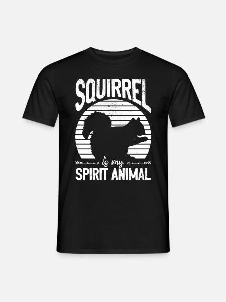 Squirrel is my spirit, squirrel, - Men's T-Shirt - black