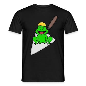 Handwerker Frosch Maurer Maurerkelle Baustelle Bau - Männer T-Shirt - Schwarz - Vorne - AI Model Male 178 light (178cm)