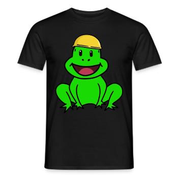 Craftsmen Construction Sites Frog Safety Helmet Chief Toad - Men's T-Shirt - black - Front - AI Model Male 178 light (178cm)