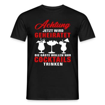 Hochzeit Heiraten Junggesellenabschied Spruch - Männer T-Shirt - Schwarz - Vorne - AI Model Male 178 light (178cm)