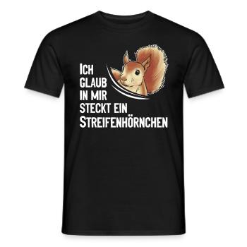 Eichhörnchen - Ich Glaub In Mir Steckt Ein - Männer T-Shirt - Schwarz - Vorne - AI Model Male 178 light (178cm)