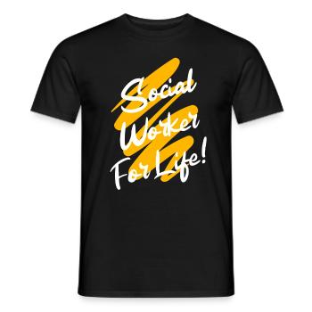Social Work - Men's T-Shirt - black - Front - AI Model Male 178 light (178cm)
