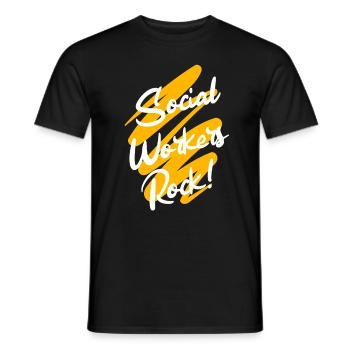 Sozialarbeiter Modus an - Männer T-Shirt - Schwarz - Vorne - AI Model Male 178 light (178cm)