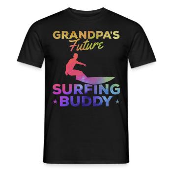 Surfing Baby Neugeborener Surfer Opas Zukunft - Männer T-Shirt - Schwarz - Vorne - AI Model Male 178 light (178cm)