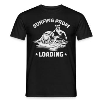 Surfboard Surfen Profi Loading Water Surfer - Männer T-Shirt - Schwarz - Vorne - AI Model Male 178 light (178cm)