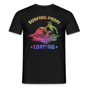 Surfer Surfing Profi Loading Lustiges Surfen - Männer T-Shirt - Schwarz - Vorne - AI Model Male 178 light (178cm)