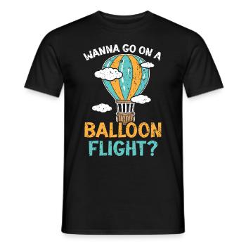 Wanna Go On A Balloon Ride Hot Air Balloon Ride - Men's T-Shirt - black - Front - AI Model Male 178 light (178cm)