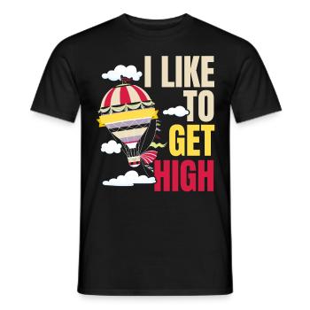 Ich will hoch hinaus Heißluftballon-Liebhaber Luft - Männer T-Shirt - Schwarz - Vorne - AI Model Male 178 light (178cm)