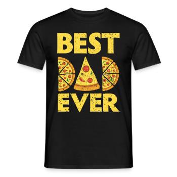 Meilleur père de tous les temps Amateur de pizza Italiei - T-shirt homme - noir - Devant - AI Model Male 178 light (178cm)