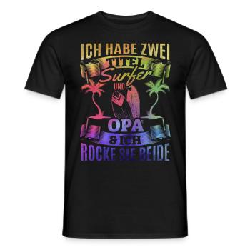 Surfing Opa Surfen Wellenreiten Surfbrett Surfing - Männer T-Shirt - Schwarz - Vorne - AI Model Male 178 light (178cm)