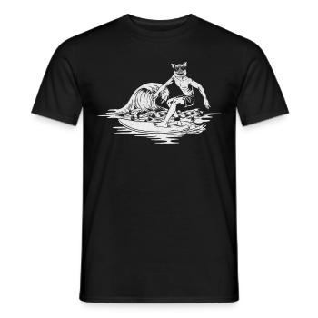 Surfen Surfboard Surfer Wassersurfer Lustiges - Männer T-Shirt - Schwarz - Vorne - AI Model Male 178 light (178cm)