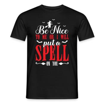 Effrayant halloween citrouille sorcières fantômes zombies - T-shirt homme - noir - Devant - AI Model Male 178 light (178cm)