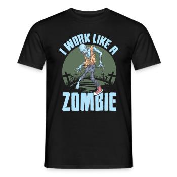 Effrayant halloween citrouille sorcières fantômes zombies - T-shirt homme - noir - Devant - AI Model Male 178 light (178cm)