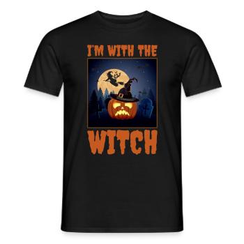 Scary halloween pumpkin witches zombie ghosts - Men's T-Shirt - black - Front - AI Model Male 178 light (178cm)