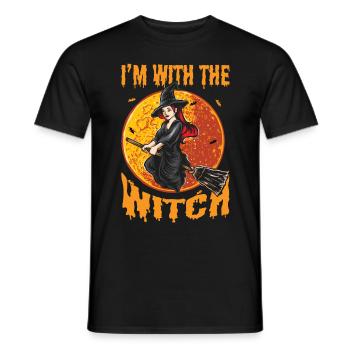 Scary halloween pumpkin witches zombie ghosts - Men's T-Shirt - black - Front - AI Model Male 178 light (178cm)