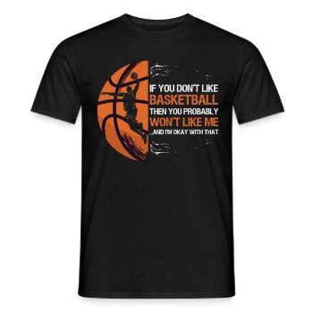 Dictons de basket-ball amusants pour les joueurs de basket-ball - T-shirt homme - noir - Devant - AI Model Male 178 light (178cm)
