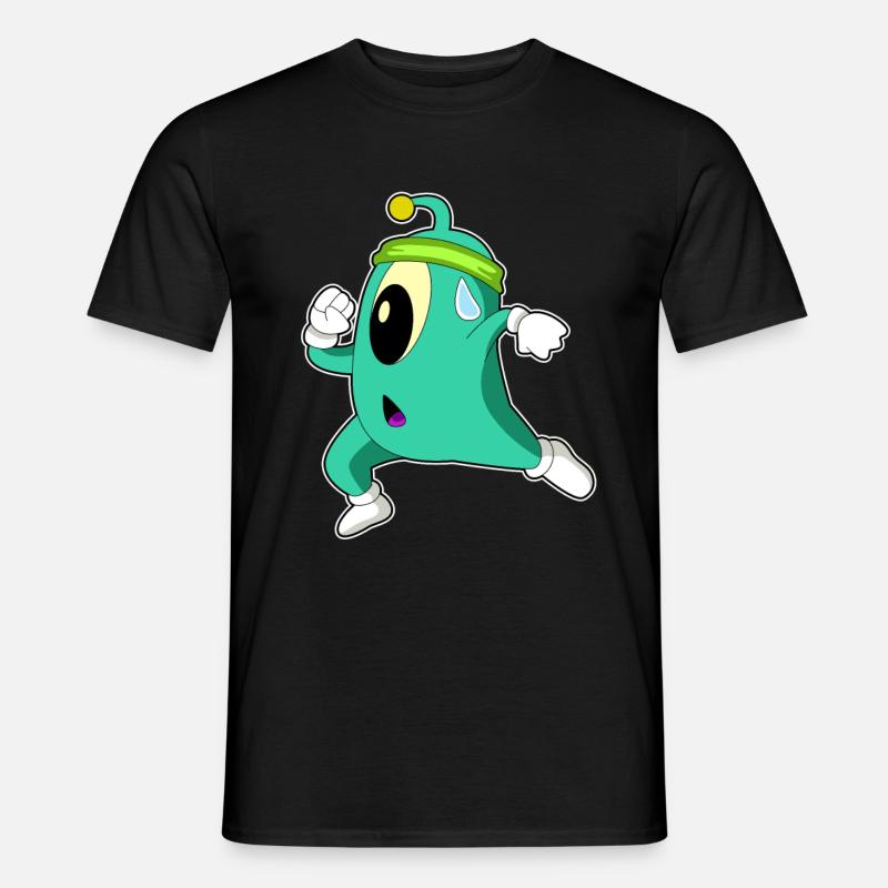 Alien as a jogger - Men’s T-shirt - black