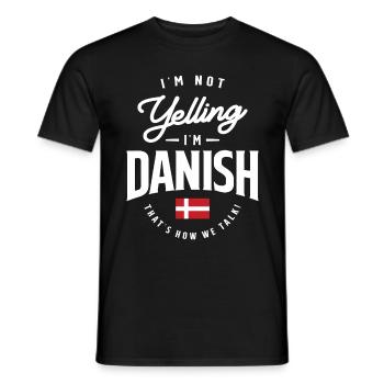 Ich schreie nicht, ich bin Danish Funny Danish Pride - Männer T-Shirt - Schwarz - Vorne - AI Model Male 178 light (178cm)