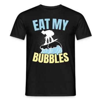 Eat My Bubbles Water Sports Waterskiing Waterskiing - Men's T-Shirt - black - Front - AI Model Male 178 light (178cm)