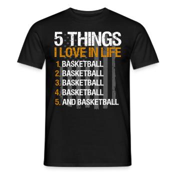 Dictons de basket-ball amusants pour les joueurs de basket-ball - T-shirt homme - noir - Devant - AI Model Male 178 light (178cm)