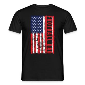 Football Dad USA Amérique Drapeau - T-shirt homme - noir - Devant - AI Model Male 178 light (178cm)