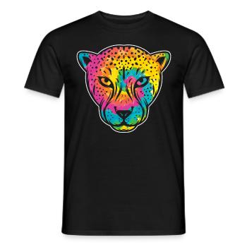 Cheetah Whisperer Gardien de la faune - T-shirt homme - noir - Devant - AI Model Male 178 light (178cm)