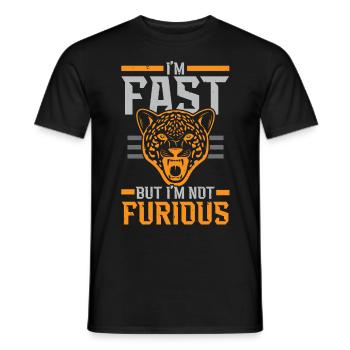 I'm fast but not angry cheetah wildlife - Men's T-Shirt - black - Front - AI Model Male 178 light (178cm)