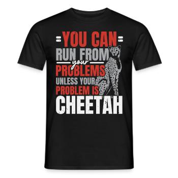 Cheetah Whisperer Gardien de la faune - T-shirt homme - noir - Devant - AI Model Male 178 light (178cm)