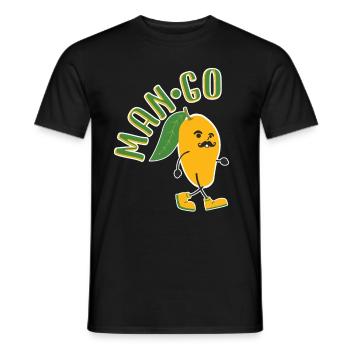 Lustige Geschenkidee Mango Liebhaber - Cool Man Go - Männer T-Shirt - Schwarz - Vorne - AI Model Male 178 light (178cm)