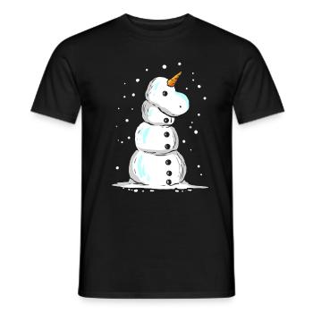 Unicorn Snowman For Christmas In July - Männer T-Shirt - Schwarz - Vorne - AI Model Male 178 light (178cm)