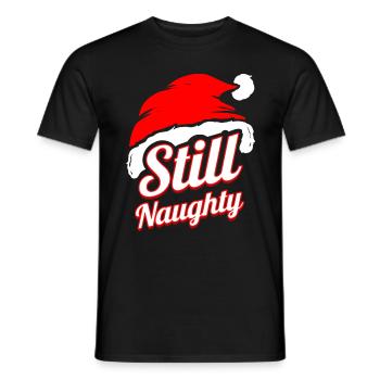 Christmas Hat Still Naughty Christmas In July - Men's T-Shirt - black - Front - AI Model Male 178 light (178cm)