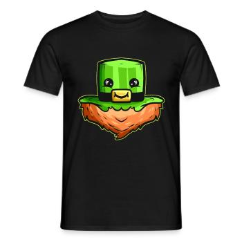Kawaii a avec le visage et la barbe rouge pour st. - T-shirt homme - noir - Devant - AI Model Male 178 light (178cm)