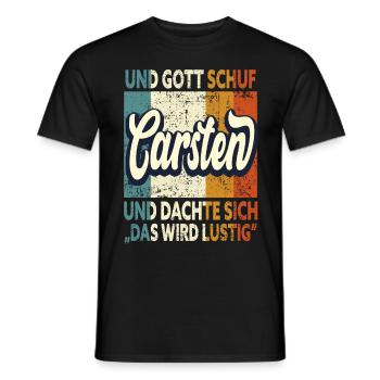 Carsten Name Geschenk Geburtstag - Männer T-Shirt - Schwarz - Vorne - AI Model Male 178 light (178cm)