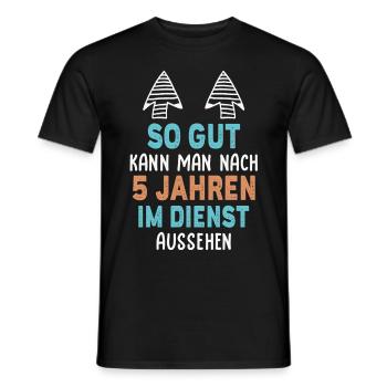 5 Jähriges Dienstjubiläum 5 Jahre Jubiläum - Männer T-Shirt - Schwarz - Vorne - AI Model Male 178 light (178cm)