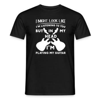 Guitare électrique Guitariste Guitare acoustique Musicien - T-shirt homme - noir - Devant - AI Model Male 178 light (178cm)