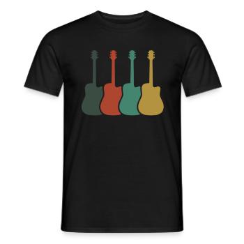 Guitare électrique Guitariste Guitare acoustique Musicien - T-shirt homme - noir - Devant - AI Model Male 178 light (178cm)