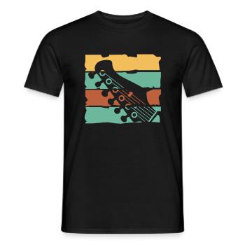 Electric Guitar Guitarist Acoustic Guitar Musician - Men's T-Shirt - black - Front - AI Model Male 178 light (178cm)