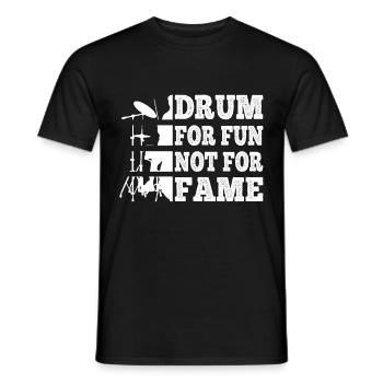 Batteurs Tambour Pour Le Plaisir Pas Pour La Renommée Cadeaux Batteur - T-shirt homme - noir - Devant - AI Model Male 178 light (178cm)