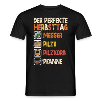 Pilze Sammeln Pilzsammler Pilzexperte Spruch - Männer T-Shirt - Schwarz - Vorne - AI Model Male 178 light (178cm)