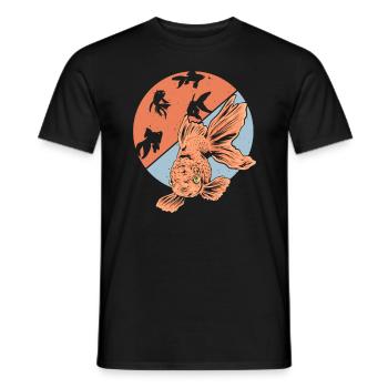 Goldfish Underwater Fish Aquarists Fish Content - Men's T-Shirt - black - Front - AI Model Male 178 light (178cm)
