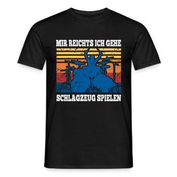 Mir Reichts Ich Gehe Schlagzeug Spielen Drummer - Männer T-Shirt - Schwarz - Vorne - AI Model Male 178 light (178cm)