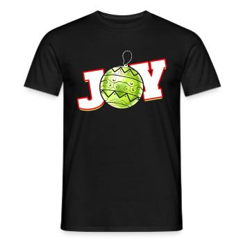 Joy For Christmas Ball For A Merry Christmas - Men's T-Shirt - black - Front - AI Model Male 178 light (178cm)