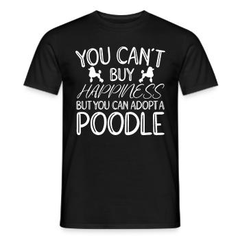 Poodle Dog Owner Gift - Men's T-Shirt - black - Front - AI Model Male 178 light (178cm)