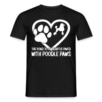 Poodle Dog Owner Gift - Men's T-Shirt - black - Front - AI Model Male 178 light (178cm)
