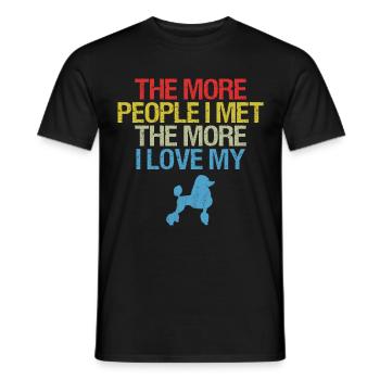 Cadeau de propriétaire de chien caniche - T-shirt homme - noir - Devant - AI Model Male 178 light (178cm)