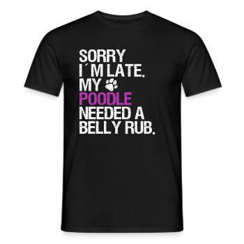 Poodle Dog Owner Gift - Men's T-Shirt - black - Front - AI Model Male 178 light (178cm)